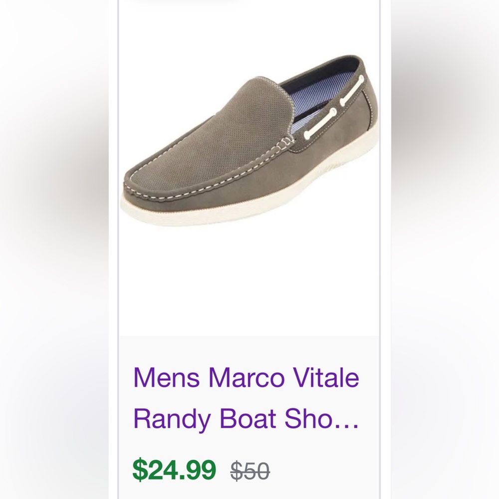Marco Vitale Gray Boat Shoes Suede Slip-On